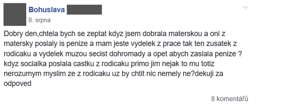 Příspěvek z FB skupiny 3