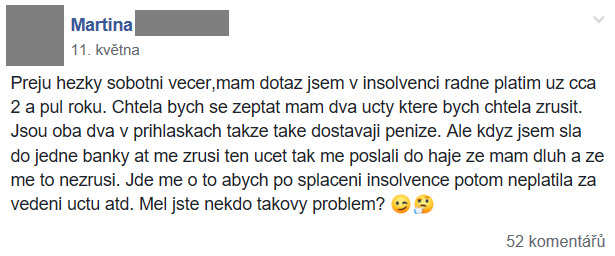 Příspěvek z FB skupiny 39