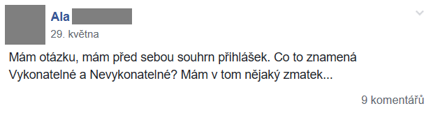 Příspěvek z FB skupiny 56