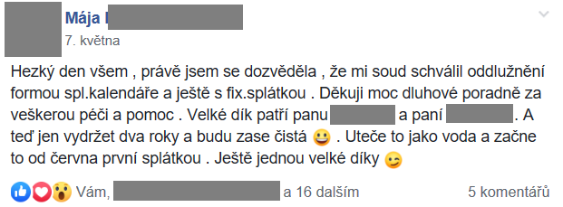 Příspěvek z FB skupiny 31