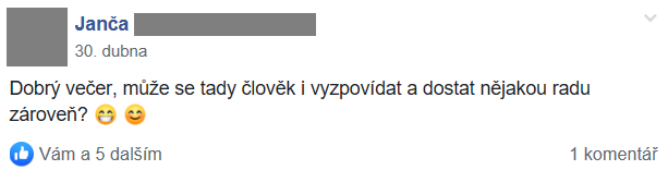 Příspěvek z FB skupiny 27