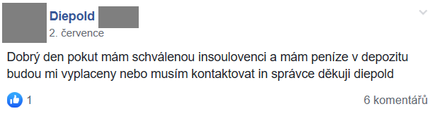 Příspěvek z FB skupiny 22