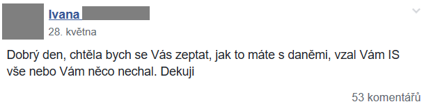 Příspěvek z FB skupiny 53