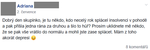Příspěvek z FB skupiny 19