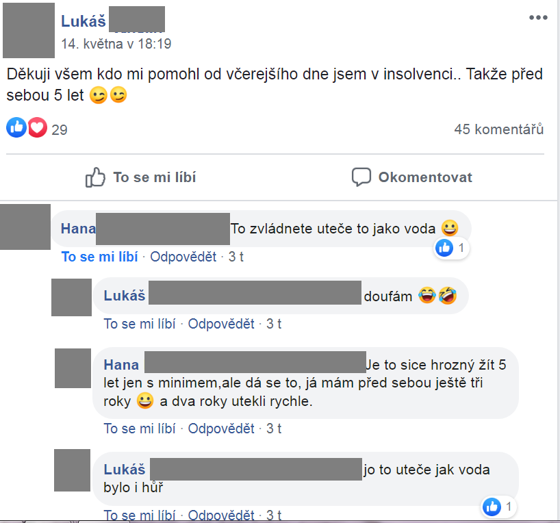 Příspěvek z FB skupiny 73