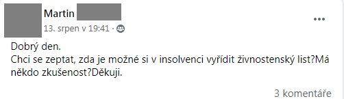 Příspěvek z FB skupiny 78