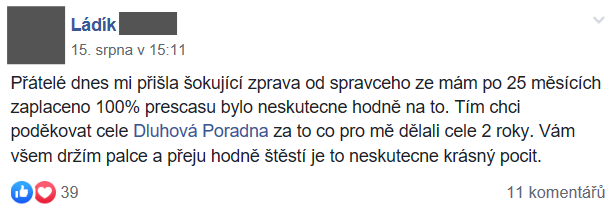 Příspěvek z FB skupiny 1
