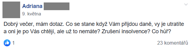 Příspěvek z FB skupiny 36