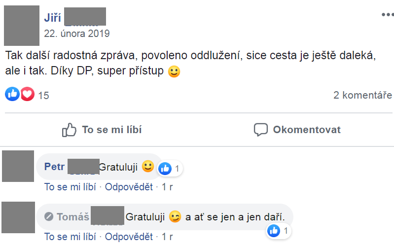 Příspěvek z FB skupiny 72