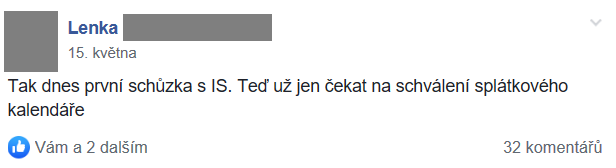 Příspěvek z FB skupiny 52