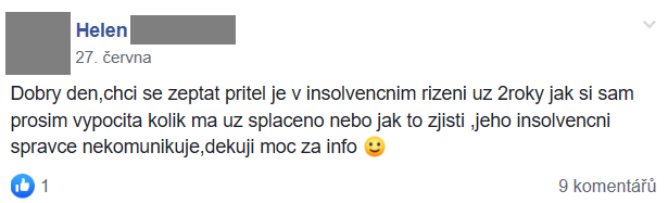 Příspěvek z FB skupiny 15
