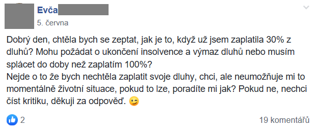 Příspěvek z FB skupiny 59