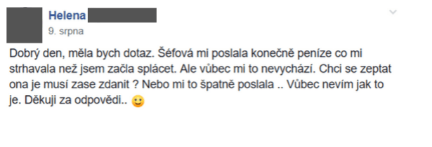 Příspěvek z FB skupiny 10
