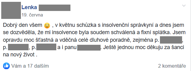 Příspěvek z FB skupiny 14