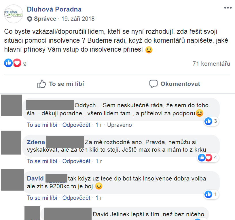 Příspěvek z FB skupiny 71