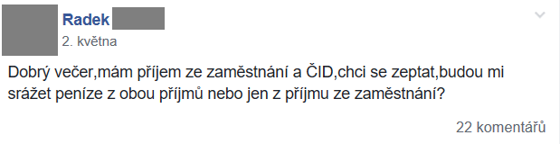 Příspěvek z FB skupiny 29