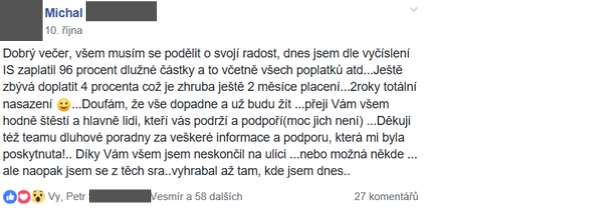 Příspěvek z FB skupiny 2