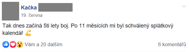 Příspěvek z FB skupiny 16