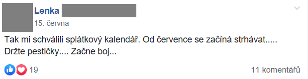 Příspěvek z FB skupiny 11